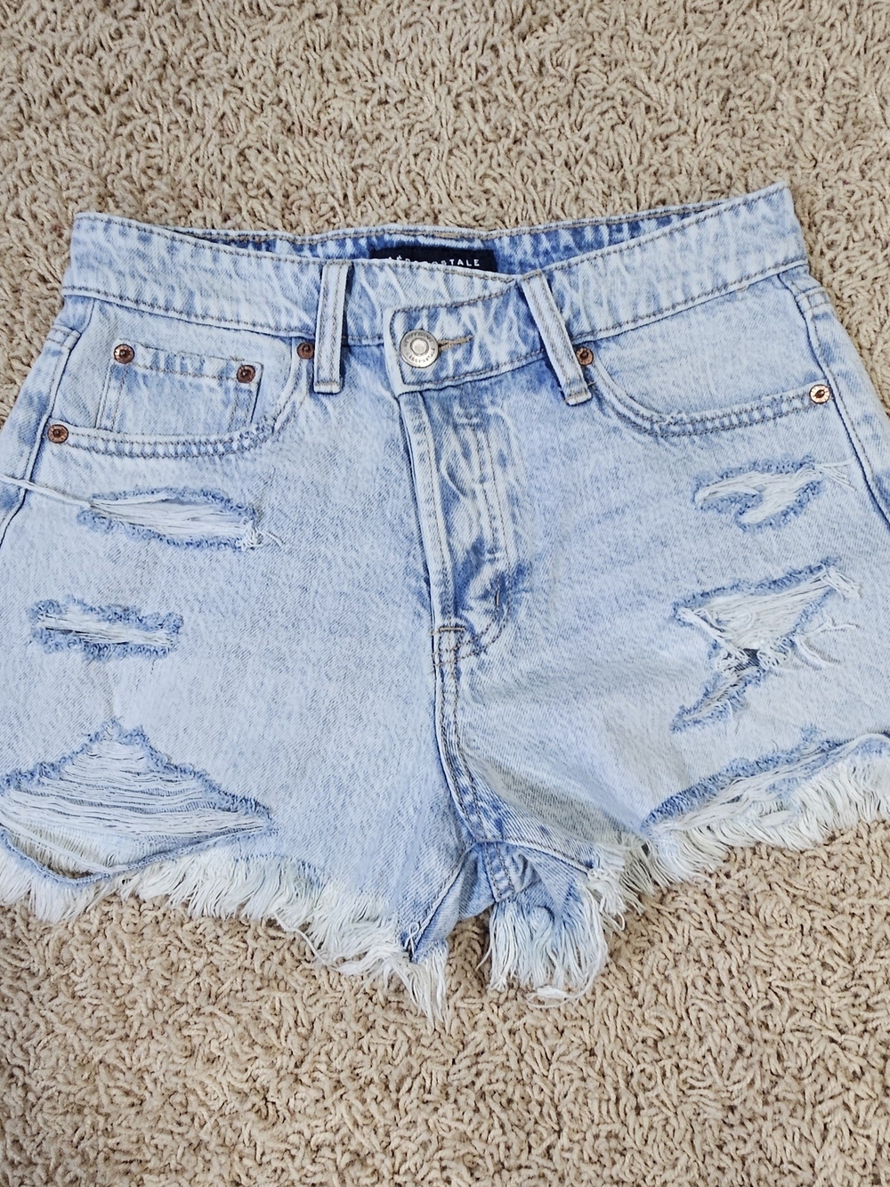 Never Been Worn Aeropostale Light Blue Distressed Denim Cutoff Shorts